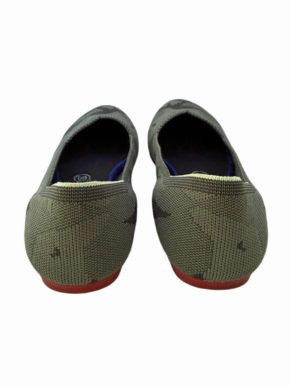 Rothy’s Grey Camo Ballet Flat Retired Pattern Size 9.5 White Halo Red Soles EUC - Picture 7 of 14